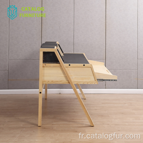 Station d&#39;atelier de musique de bureau de studio en bois MDF avec support de clavier